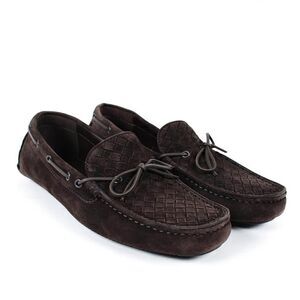 BOTTEGA VENETA Intrecciato Woven braided suede loafers
